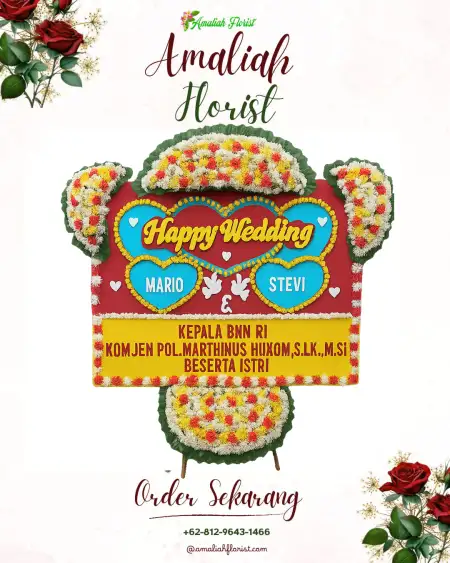 Papan Bunga Pernikahan Klampis Ngasem